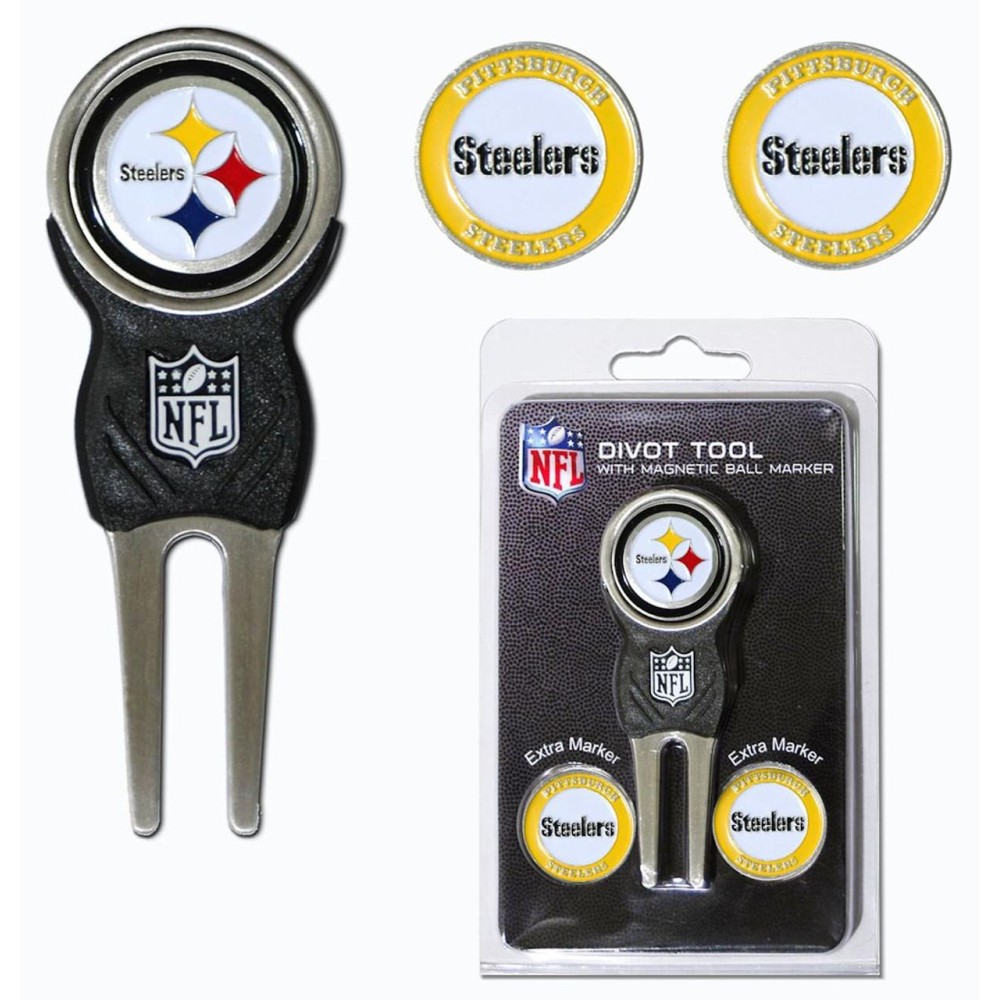 Pittsburgh Steelers Golf Divot Tool With 3 Markers