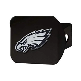 Philadelphia Eagles Hitch Cover Chrome Emblem On Black - Special Order