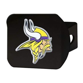 Minnesota Vikings Hitch Cover Color Emblem On Black