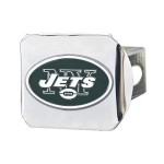 New York Jets Hitch Cover Color Emblem On Chrome