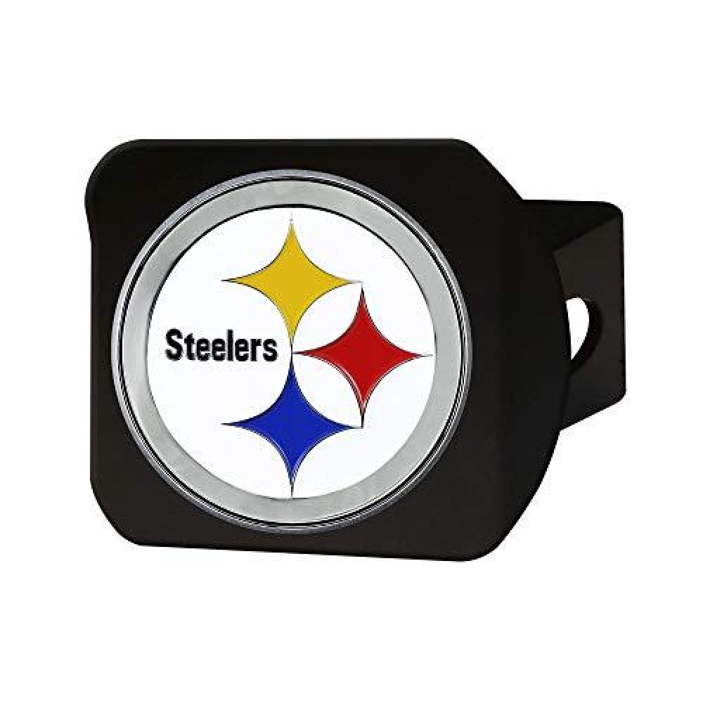 Pittsburgh Steelers Hitch Cover Color Emblem On Black