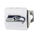 Seattle Seahawks Hitch Cover Color Emblem On Chrome