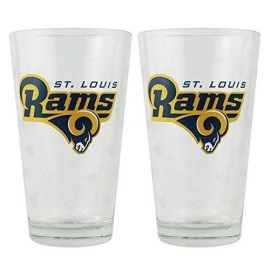 Los Angeles Rams Glass Pint Satin Etch 2 Piece Set - Special Order