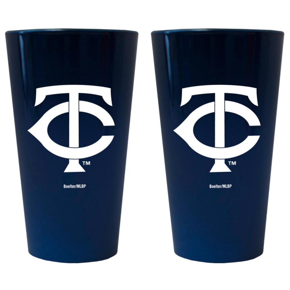 Minnesota Twins Lusterware Pint Glass - Set Of 2