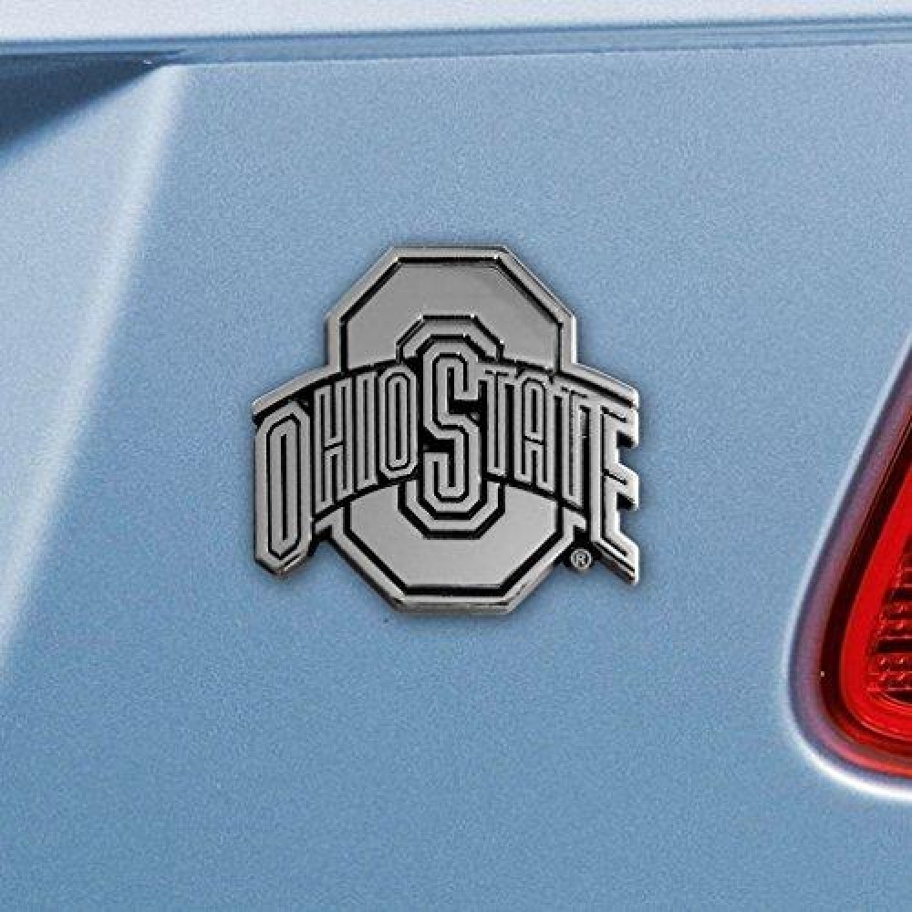 Ohio State Buckeyes Auto Emblem Premium Metal Chrome
