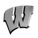 Wisconsin Badgers Auto Emblem Premium Metal Chrome