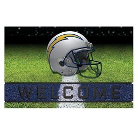 Los Angeles Chargers Door Mat 18X30 Welcome Crumb Rubber - Special Order