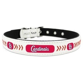 St. Louis Cardinals Pet Collar Classic Baseball Leather Size Toy Co