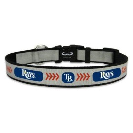 Tampa Bay Rays Pet Collar Reflective Baseball Size Large Co