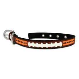 Cincinnati Bengals Pet Collar Leather Classic Football Size Small