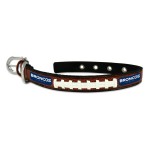 Denver Broncos Pet Collar Leather Size Small Co