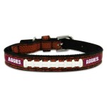 Texas A&M Aggies Pet Collar Leather Classic Football Size Toy Co