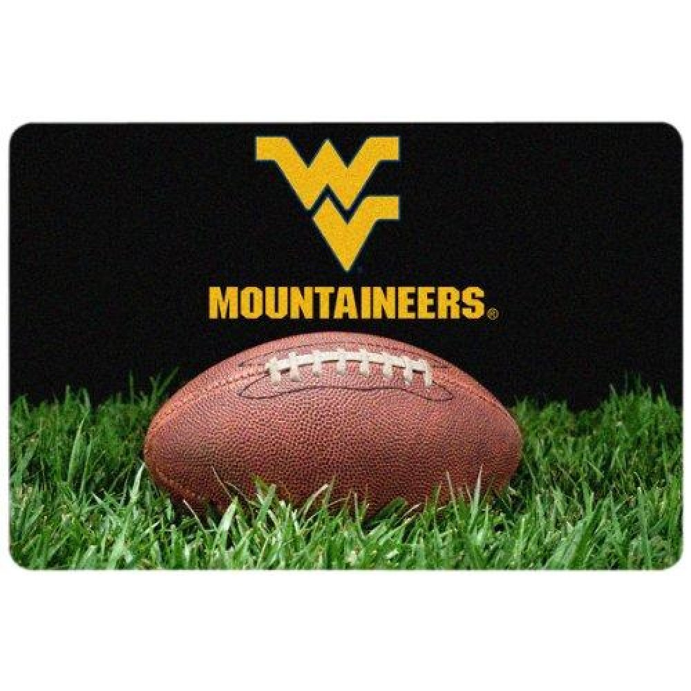 West Virginia Mountaineers Classic Football Pet Bowl Mat - L