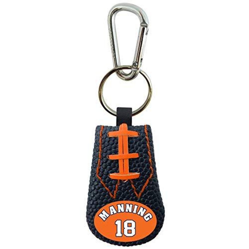 Denver Broncos Keychain Team Color Football Peyton Manning Design Co