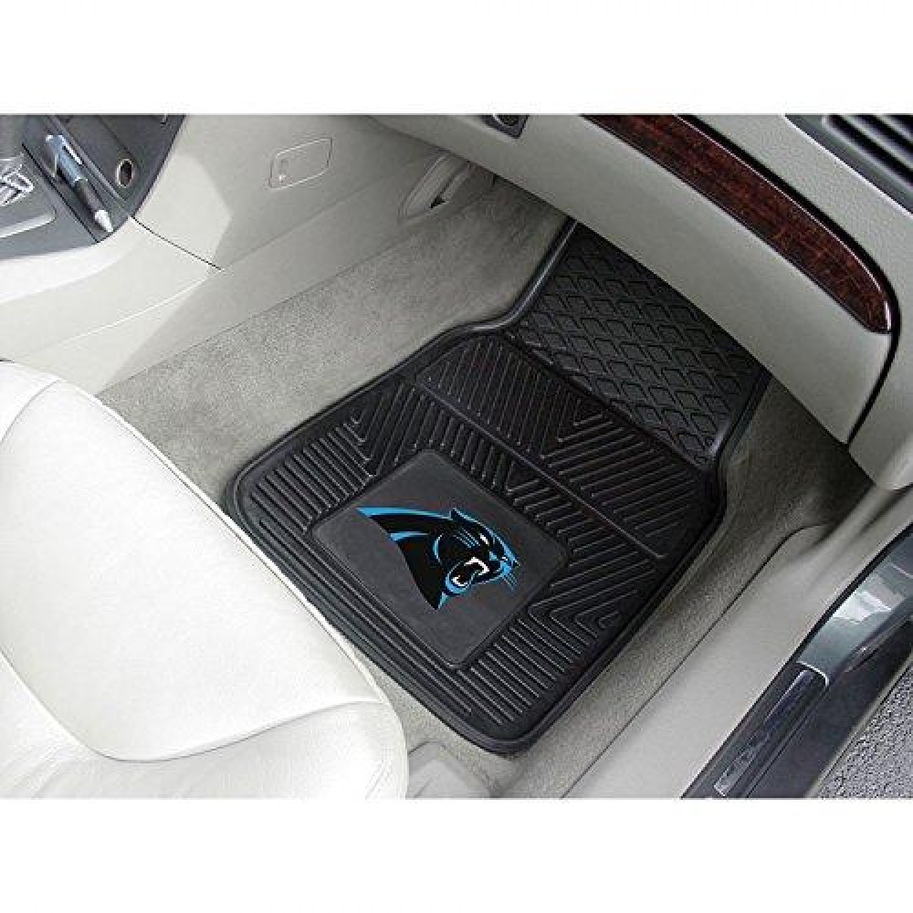 Carolina Panthers Car Mats Heavy Duty 2 Piece Vinyl