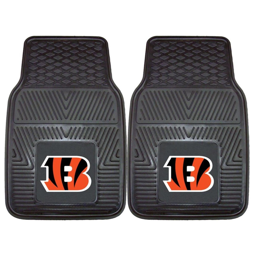 Cincinnati Bengals Car Mats Heavy Duty 2 Piece Vinyl