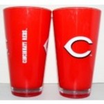 Cincinnati Reds Glass 20Oz Pint Plastic Insulated Co