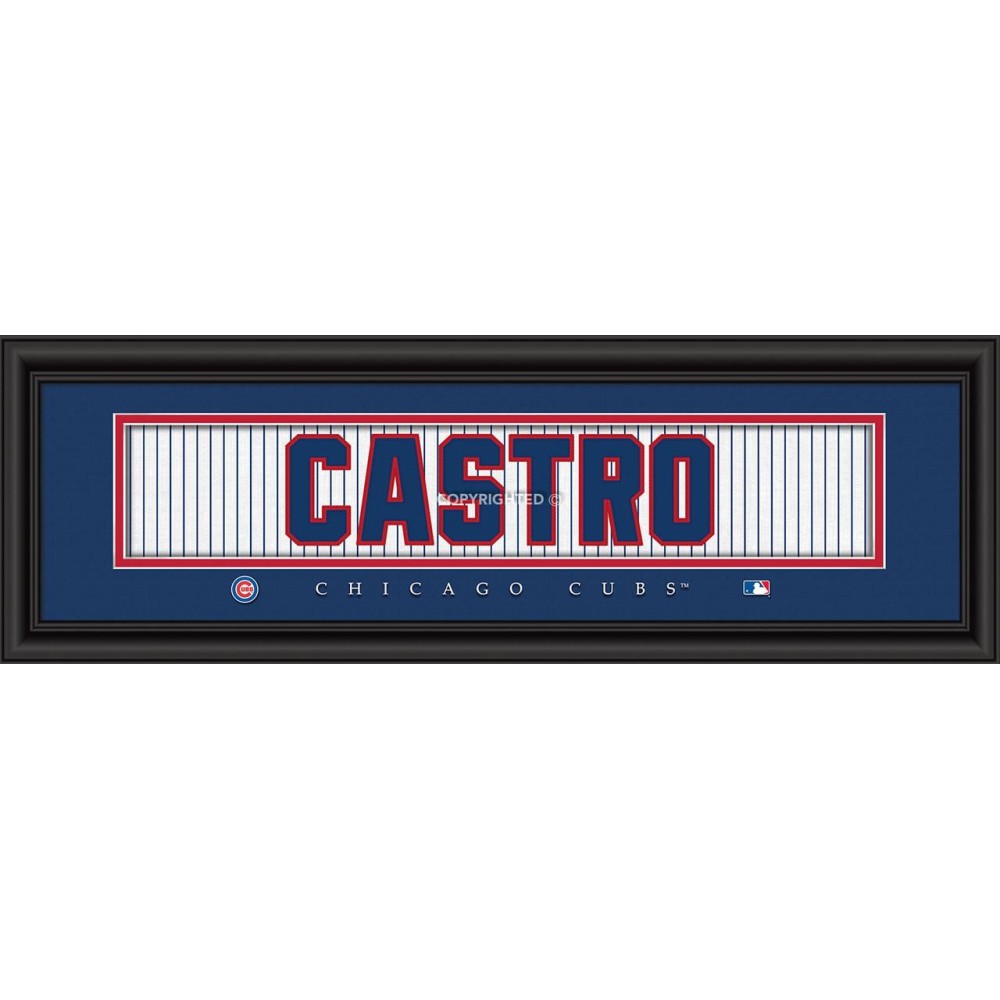 Chicago Cubs Print 8X24 Signature Style Starlin Castro