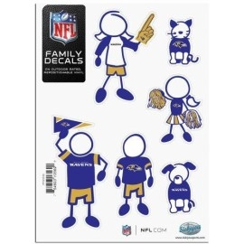 Baltimore Ravens Decal 5X7 Family Sheet