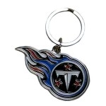 Tennessee Titans Chrome Logo Cut Keychain