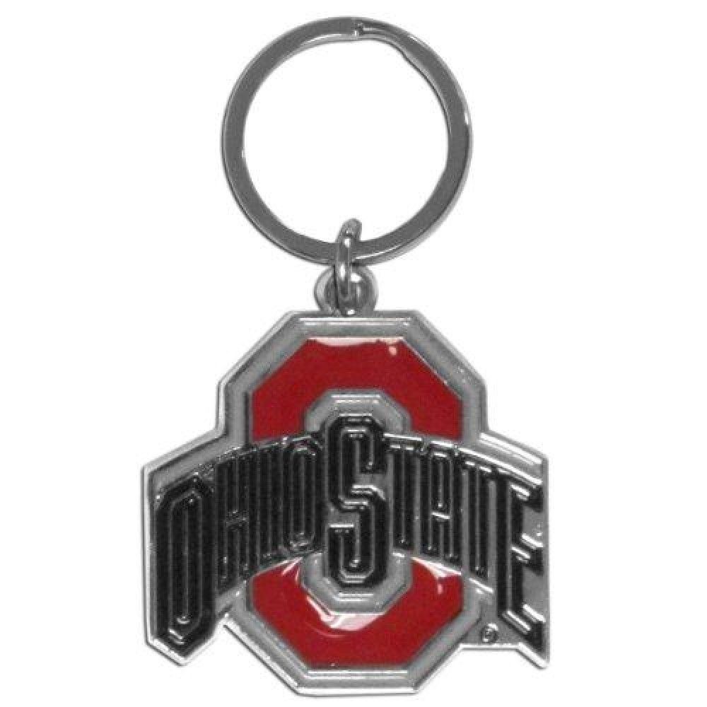 Ohio State Buckeyes Chrome Logo Cut Keychain