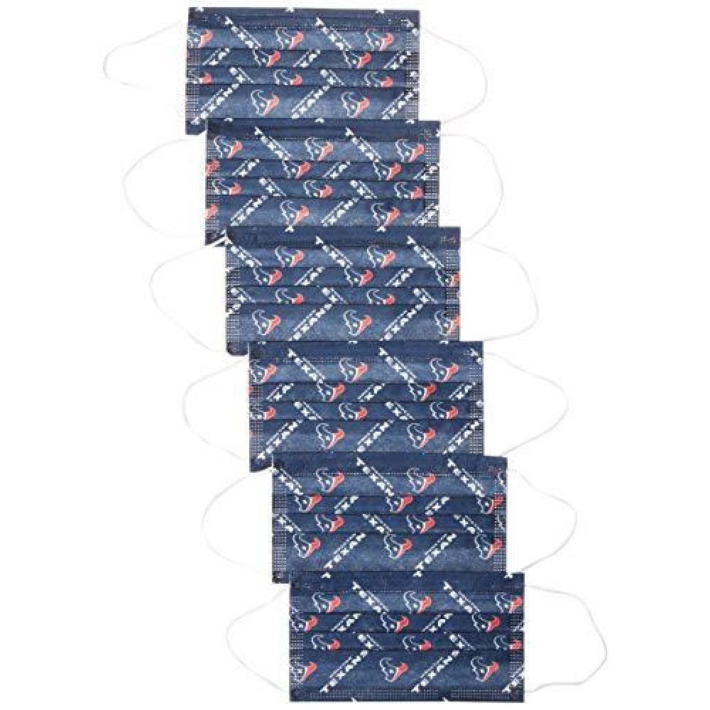 Houston Texans Face Mask Disposable 6 Pack