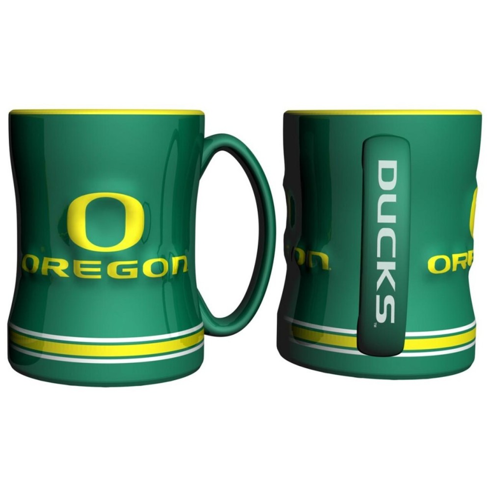 Oregon Ducks Coffee Mug 14Oz Sculpted Relief
