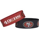 San Francisco 49Ers Bracelets 2 Pack Wide Alternate