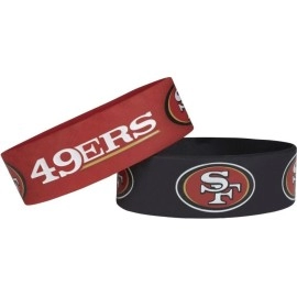 San Francisco 49Ers Bracelets 2 Pack Wide Alternate