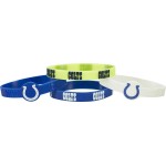 Indianapolis Colts Bracelets 4 Pack Silicone Alternate Design