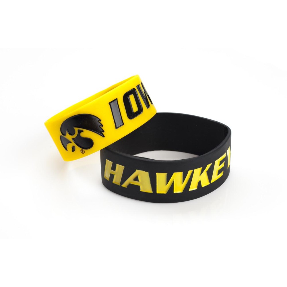 Iowa Hawkeyes Bracelets 2 Pack Wide - Special Order