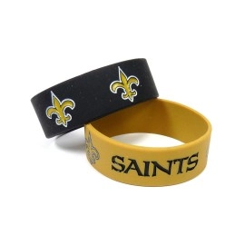 New Orleans Saints Bracelets 2 Pack Wide