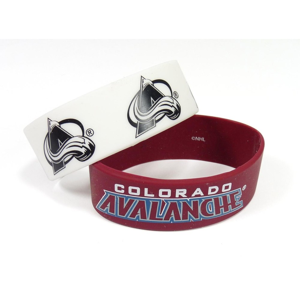 Colorado Avalanche Bracelets - 2 Pack Wide - Special Order