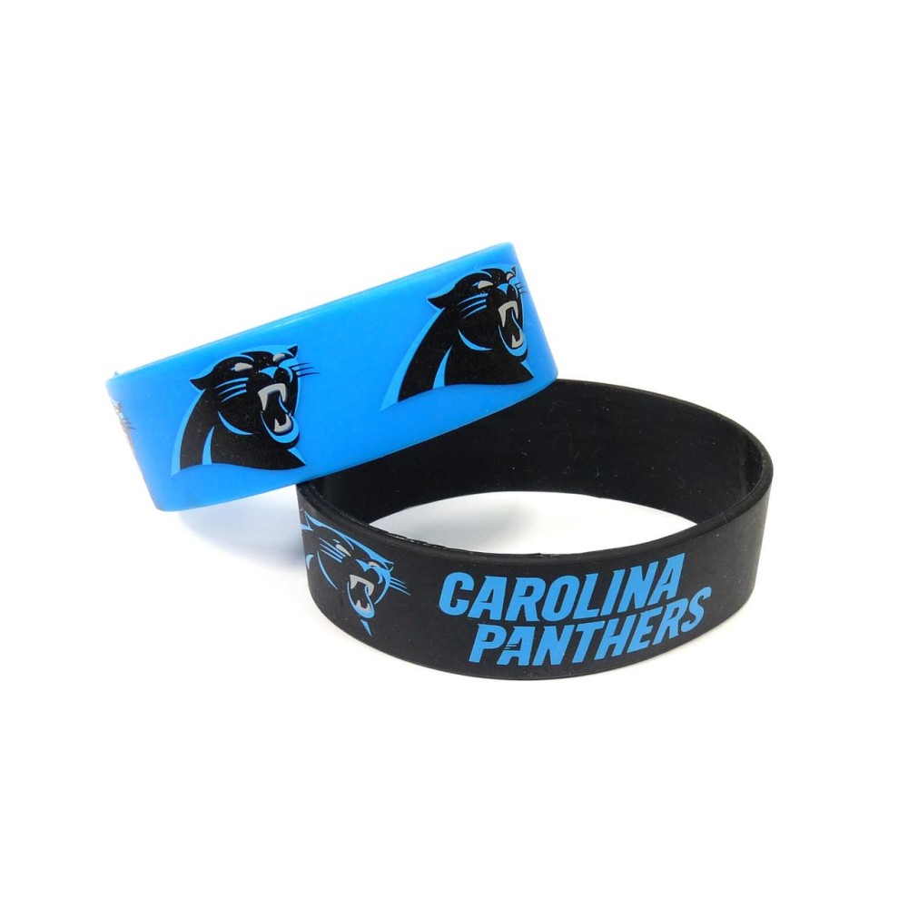 Carolina Panthers Bracelets 2 Pack Wide