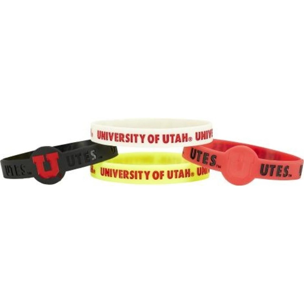 Utah Utes Bracelets - 4 Pack Silicone - Special Order