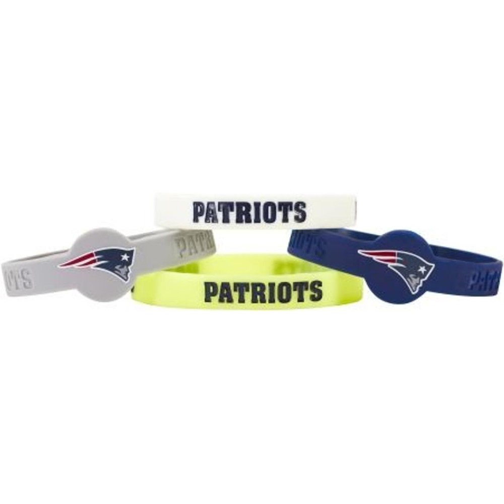 New England Patriots Bracelets 4 Pack Silicone