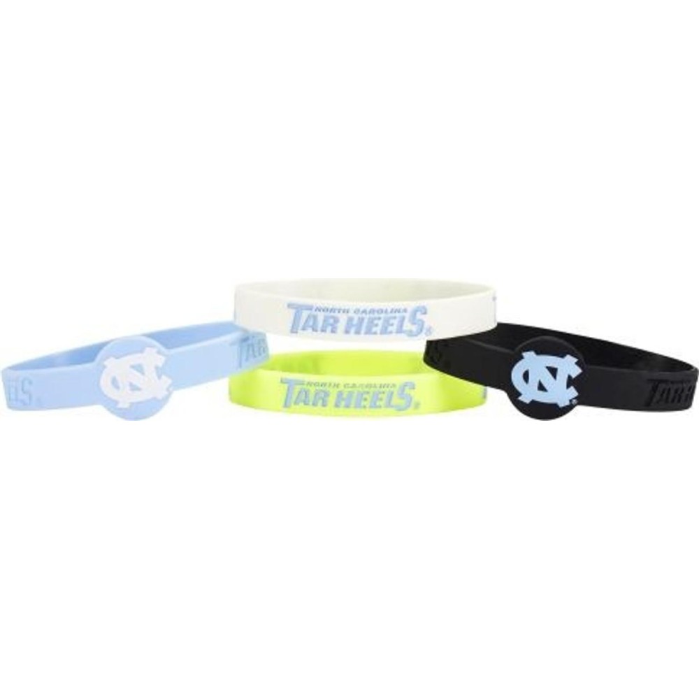 North Carolina Tar Heels Bracelets - 4 Pack Silicone - Special Order