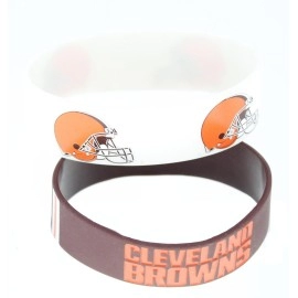 Cleveland Browns Bracelets 2 Pack Wide