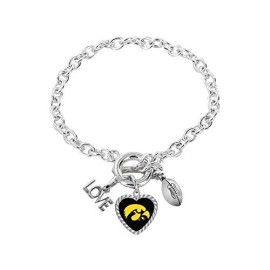 Iowa Hawkeyes Bracelet Charmed Sport Love Football