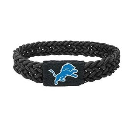 Detroit Lions Bracelet Braided Black