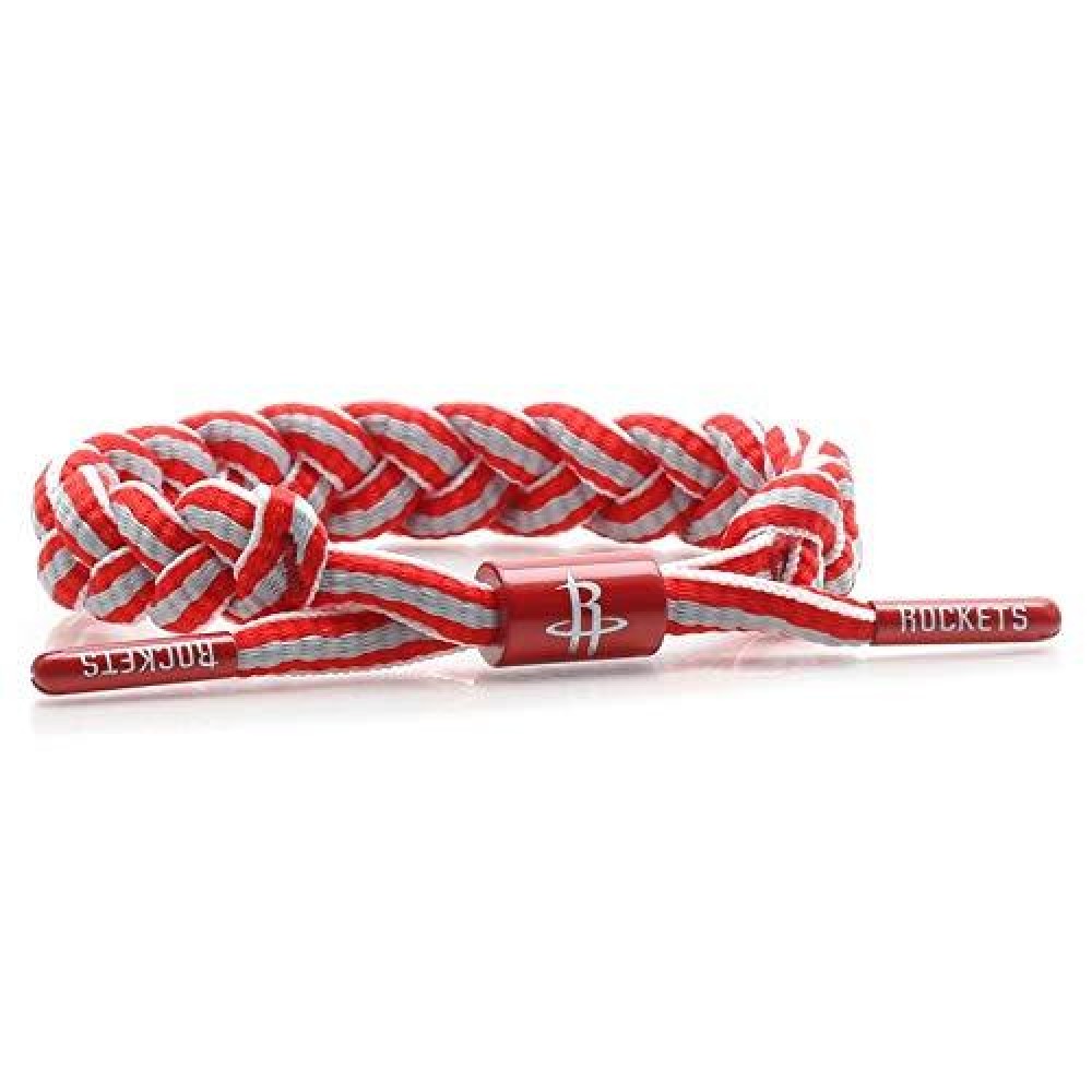 Houston Rockets Bracelet Braided Red And White - Special Order