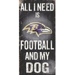 Baltimore Ravens Wood Sign - Football And Dog 6