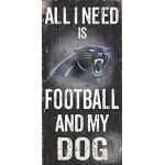 Carolina Panthers Wood Sign - Football And Dog 6