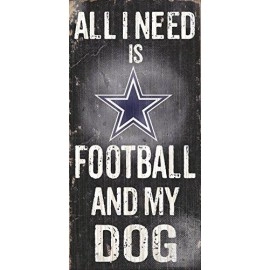 Dallas Cowboys Wood Sign - Football And Dog 6