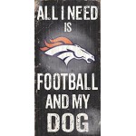 Denver Broncos Wood Sign - Football And Dog 6