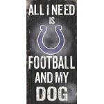 Indianapolis Colts Wood Sign - Football And Dog 6