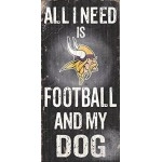 Minnesota Vikings Wood Sign - Football And Dog 6