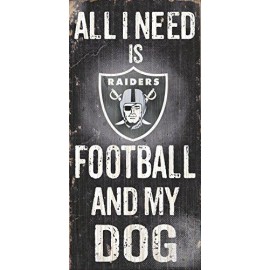 Las Vegas Raiders Wood Sign - Football And Dog 6
