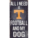 Tennessee Volunteers Wood Sign - Football And Dog 6