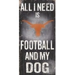 Texas Longhorns Wood Sign - Football And Dog 6